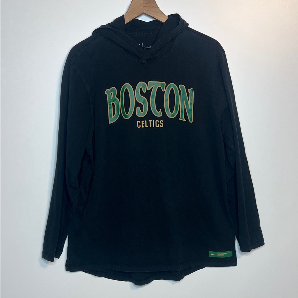 Nike Black Boston Celtics 2019/20 City Edition long sleeve Hoodie tshirt